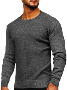 Bolf Herren Pullover Schwarzgrau  S8523