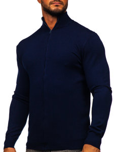 Bolf Herren Pullover mit Reißverschluss Dunkelblau  MM6004