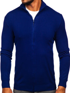 Bolf Herren Pullover mit Reißverschluss Indigo  MM6004