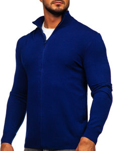 Bolf Herren Pullover mit Reißverschluss Indigo  MM6004