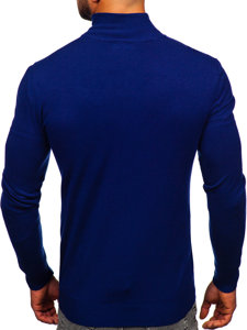 Bolf Herren Pullover mit Reißverschluss Indigo  MM6004