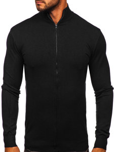 Bolf Herren Pullover mit Reißverschluss Schwarz  MM6004