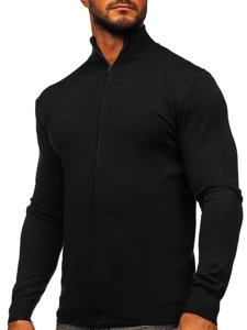 Bolf Herren Pullover mit Reißverschluss Schwarz  MM6004