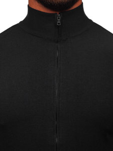 Bolf Herren Pullover mit Reißverschluss Schwarz  MM6004