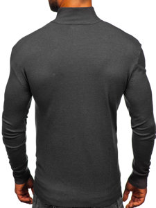 Bolf Herren Pullover mit Stehkragen Anthrazit  MM6007