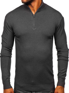 Bolf Herren Pullover mit Stehkragen Anthrazit  MM6007