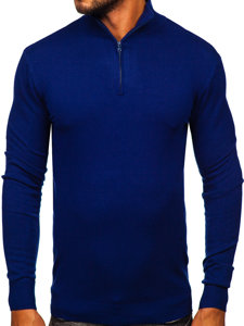 Bolf Herren Pullover mit Stehkragen Tintenblau  MM6007