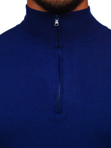 Bolf Herren Pullover mit Stehkragen Tintenblau  MM6007