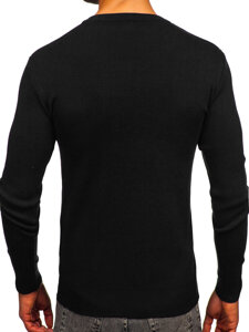 Bolf Herren Pullover mit V-Auschchnitt Schwarz H2405