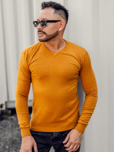 Bolf Herren Pullover mit V-Ausschnitt Camel  YY03