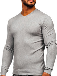 Bolf Herren Pullover mit V-Ausschnitt Meliert  YY03