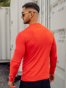 Bolf Herren Pullover mit V-Ausschnitt Orange  YY03