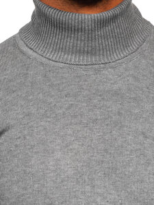 Bolf Herren Rollkragenpullover Basic Grau S8517