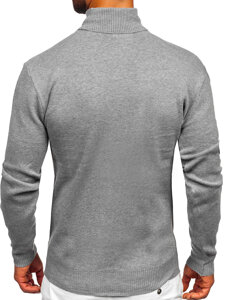 Bolf Herren Rollkragenpullover Basic Grau S8517