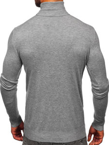 Bolf Herren Rollkragenpullover Basic Grau  W1-1728