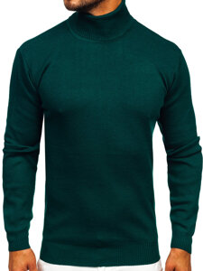 Bolf Herren Rollkragenpullover Basic Grün  S8517