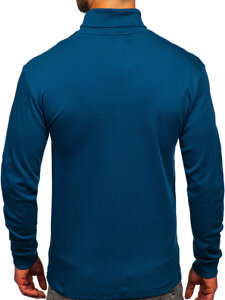 Bolf Herren Rollkragenpullover Basic Meerblau  145347-1