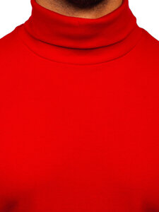 Bolf Herren Rollkragenpullover Basic Rot  145347-1