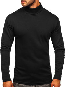 Bolf Herren Rollkragenpullover Basic Schwarz  145347