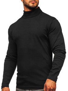 Bolf Herren Rollkragenpullover Basic Schwarz  145347