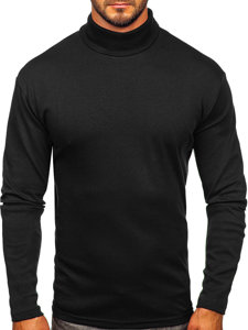 Bolf Herren Rollkragenpullover Basic Schwarz  145347