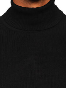 Bolf Herren Rollkragenpullover Basic Schwarz S8517