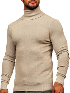 Bolf Herren Rollkragenpullover Beige  W2-20125