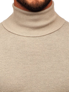 Bolf Herren Rollkragenpullover Beige  W2-20125