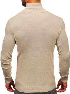 Bolf Herren Rollkragenpullover Beige  W2-20125