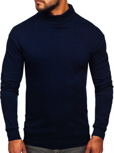 Bolf Herren Rollkragenpullover Dunkelblau  145347-1