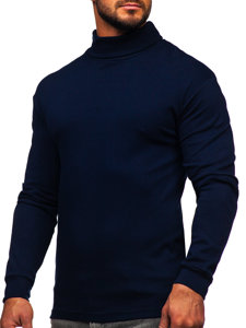 Bolf Herren Rollkragenpullover Dunkelblau  145347-1