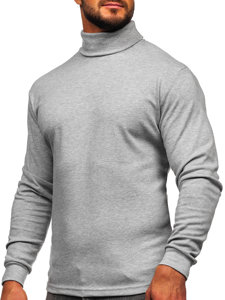 Bolf Herren Rollkragenpullover Grau  145347-1