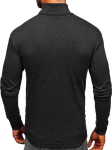 Bolf Herren Rollkragenpullover Schwarzgrau  145347-1