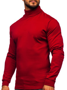 Bolf Herren Rollkragenpullover Weinrot  145347-1