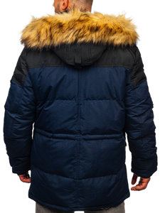 Bolf Herren Skijacke Winterjacke Sportjacke Dunkelblau  6400