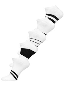 Bolf Herren Socken Weiß-Schwarz M082-5P 5 PACK