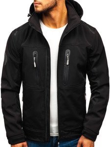 Bolf Herren Softshell Jacke Schwarz  A6603