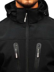 Bolf Herren Softshell Jacke Schwarz  A6603