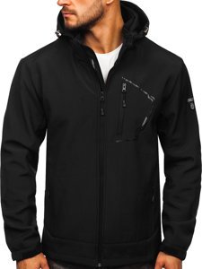 Bolf Herren Softshell Jacke Schwarz  BK124