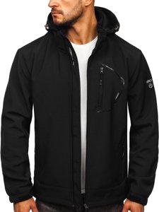 Bolf Herren Softshell Jacke Schwarz  BK124