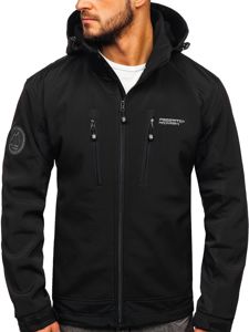 Bolf Herren Softshell Jacke Schwarz  P195