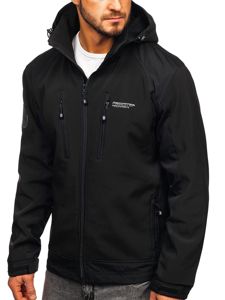 Bolf Herren Softshell Jacke Schwarz  P195