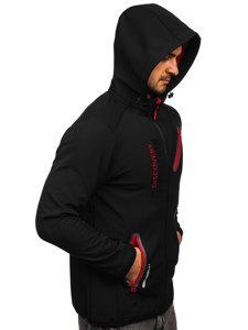 Bolf Herren Softshell Jacke Schwarz-Rot HH023