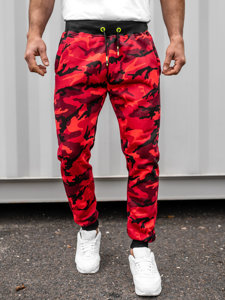 Bolf Herren Sporthose Camo-Rot  KZ15A