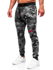 Bolf Herren Sporthose Camo Schwarzgrau  KK04