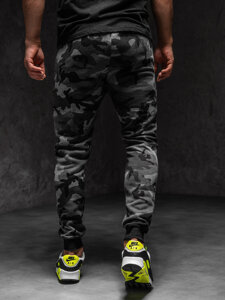 Bolf Herren Sporthose Camo Schwarzgrau  KK04A1