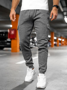 Bolf Herren Sporthose Cargohose Jogger Pants Grau  JX8715A