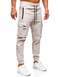 Bolf Herren Sporthose Cargohose Joggers Beige  HSS298