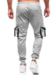 Bolf Herren Sporthose Cargohose Joggers Grau  8K1116