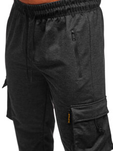 Bolf Herren Sporthose Cargohose Joggers Schwarzgrau  JX6363